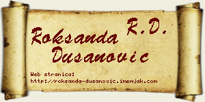 Roksanda Dušanović vizit kartica